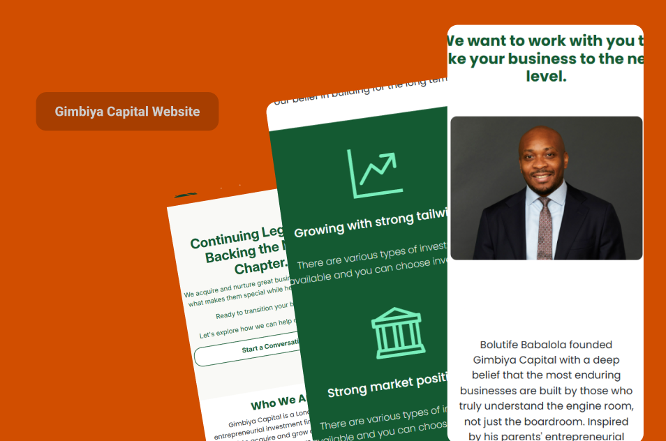 Gimbiya Capital webpage